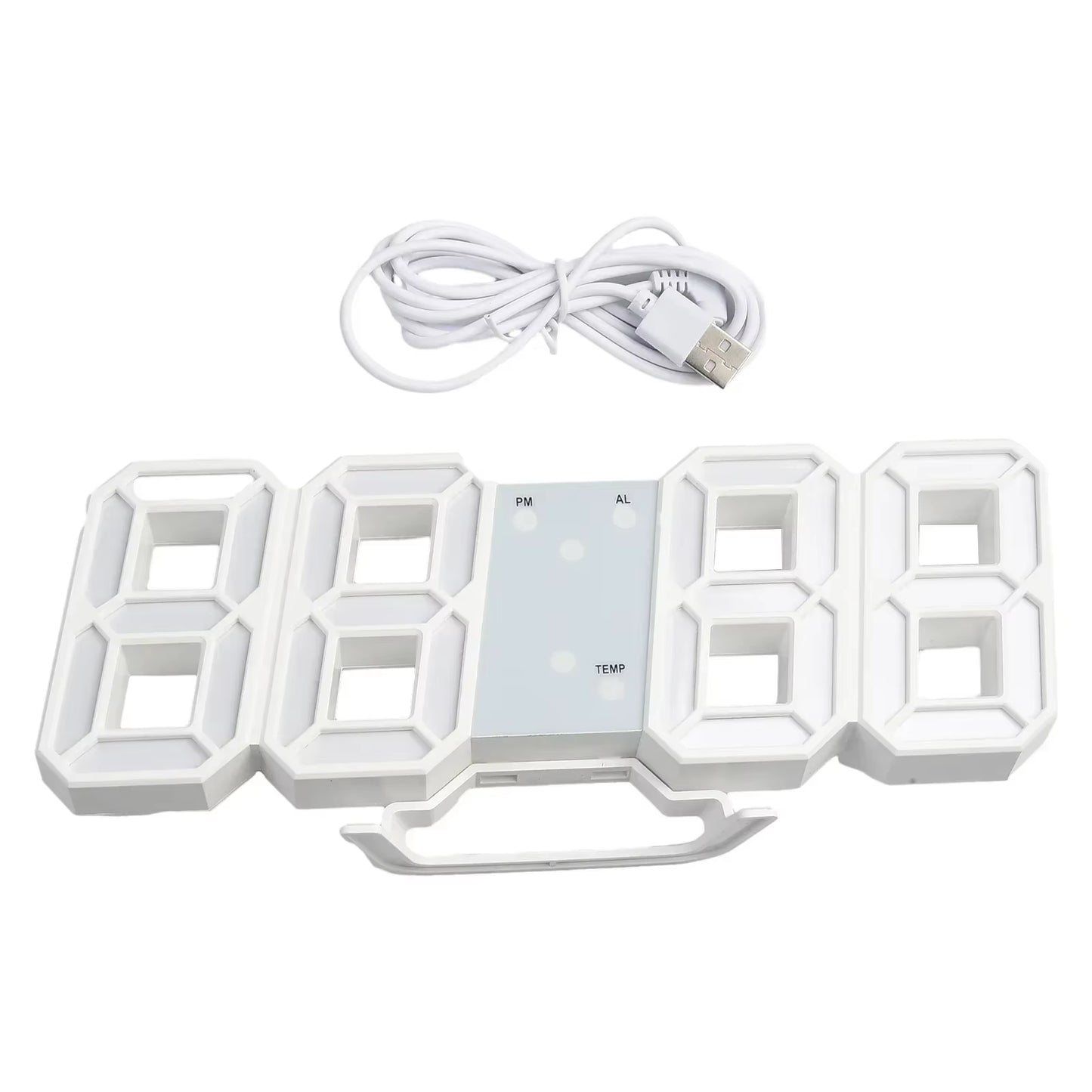 Glowdigit™ 3D LED Wall Clock – Modern Time, Bold Style