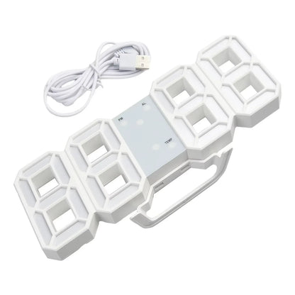 Glowdigit™ 3D LED Wall Clock – Modern Time, Bold Style